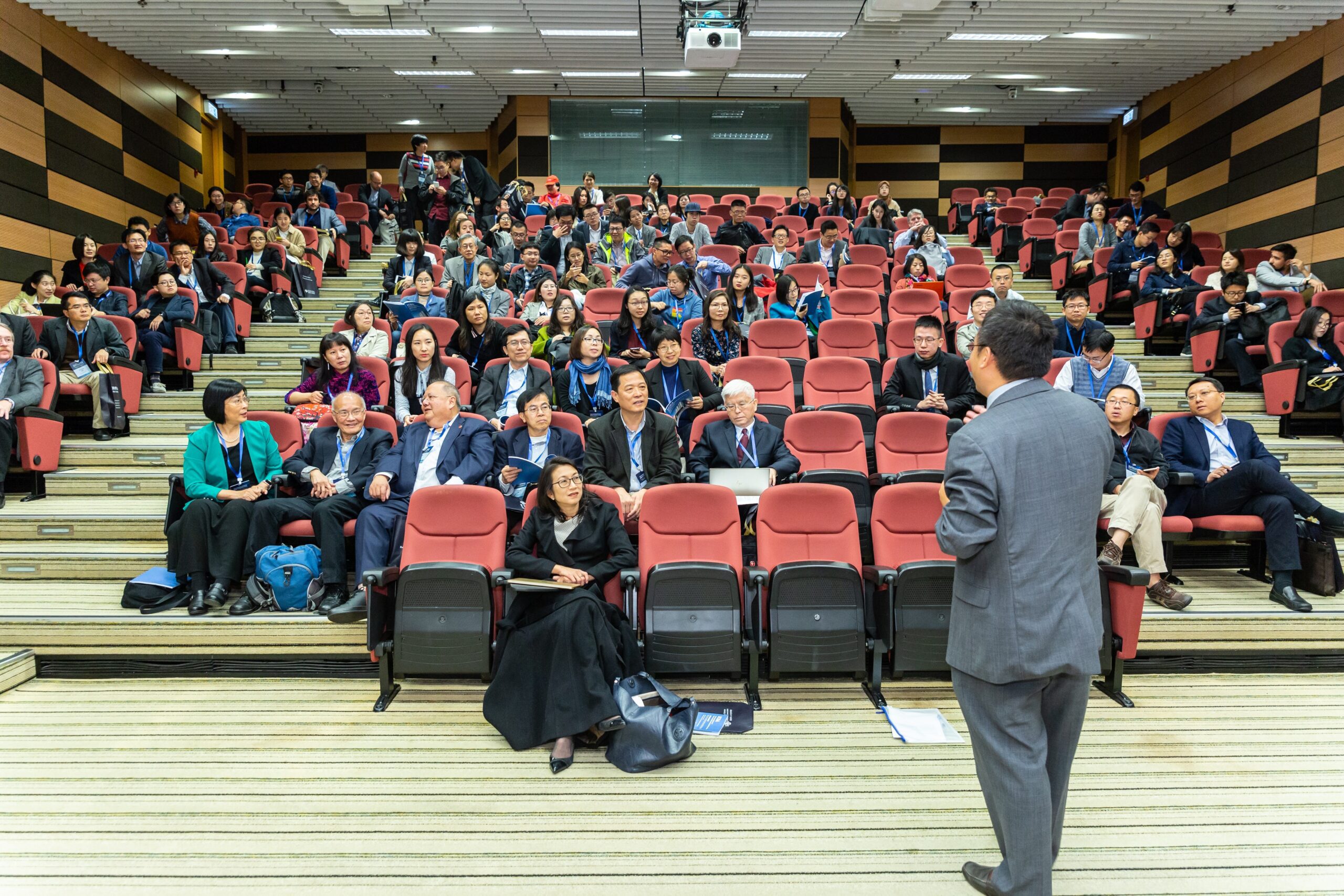 Image of a person taking seminar
