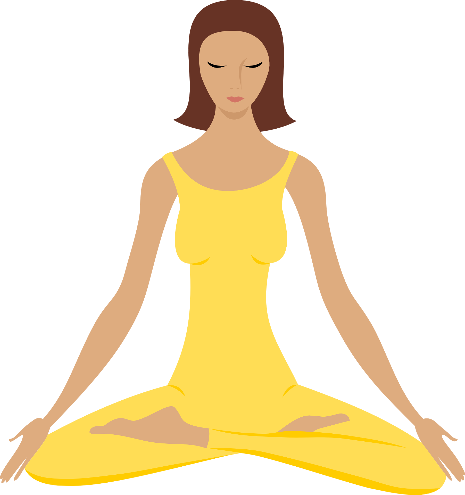 Illustration of a girl doing meditation